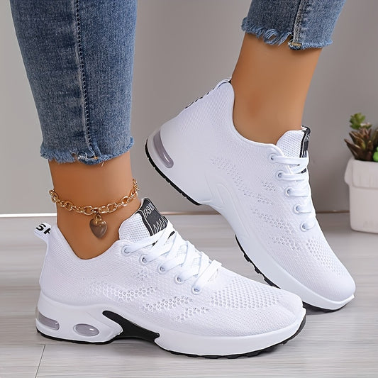 Women's Low-Top Air Cushion Sneakers - Shock Absorbing, Breathable, Lightweight, Comfortable for Outdoor Sports & Daily Wear