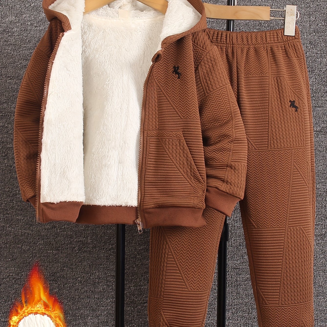 Long Sleeve Warm Fleece Zipper Hoodie & Thin Pants Set, 2-piece Boys Casual Versatile Co Ord Set For Winter Fall, Ideal For Daily And Outdoor Wear