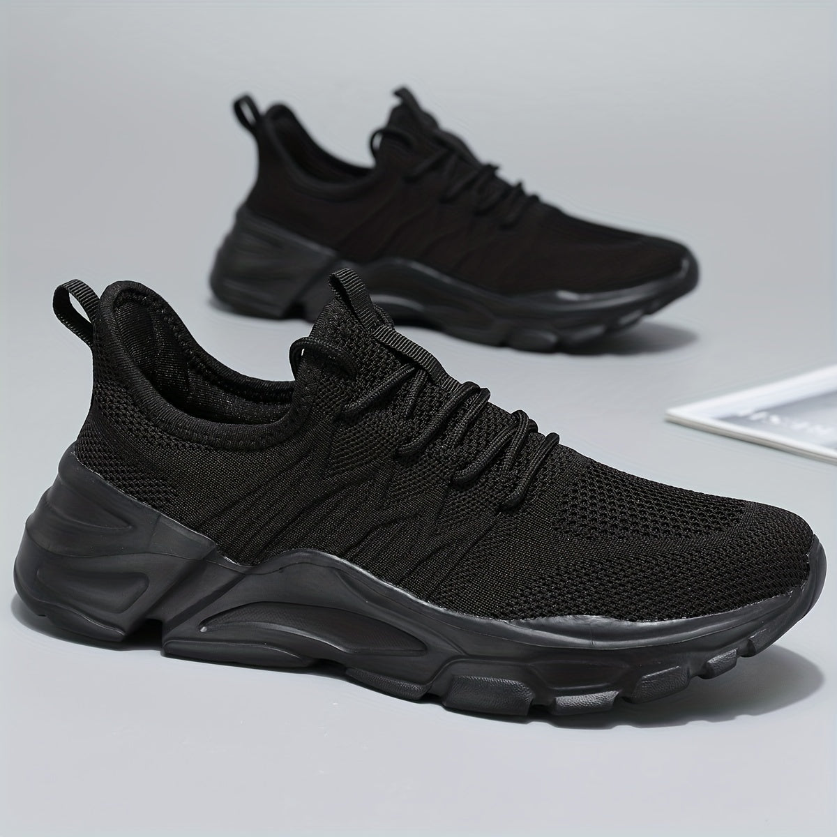 [Lightweight Athletic Lace-up Sneakers] Men's Lace-up Sneakers - Athletic Shoes - Lightweight And Breathable Walking Shoes