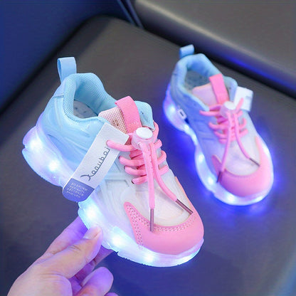 Usb Charging Light Shoes Colorful Sixteen Mode Running Horse Light Shoes Cool Luminous Boys Girls Can Change Color Color Lights Running Sneakers Cartoon Casual Shoelace Light Shoes