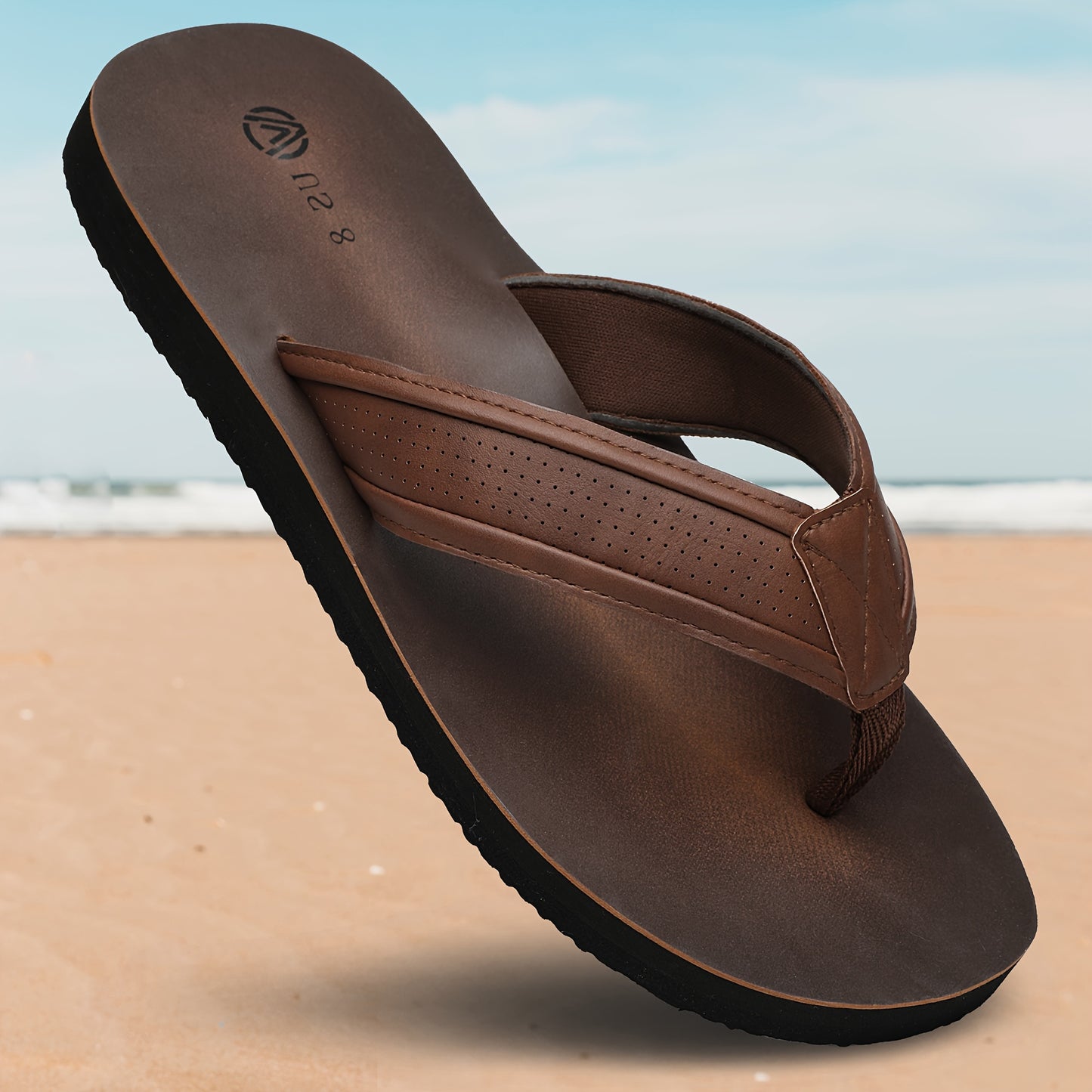 [Lightweight Flip Flops For Men] Men's Solid Color Lightweight Flip Flops, Comfy Non Slip Durable Casual EVA Sole Thong Sandals For Men's Outdoor Activities