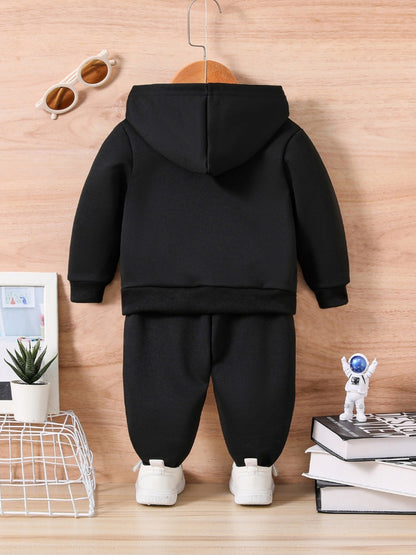 Boys' Casual Hoodie And Long Pants Set for Spring And Autumn, for Outdoor