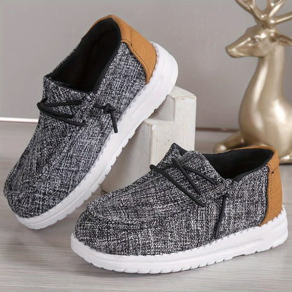 Casual Comfortable Low Top Canvas Shoes For Boys, Breathable Lightweight Loafer Shoes For All Seasons