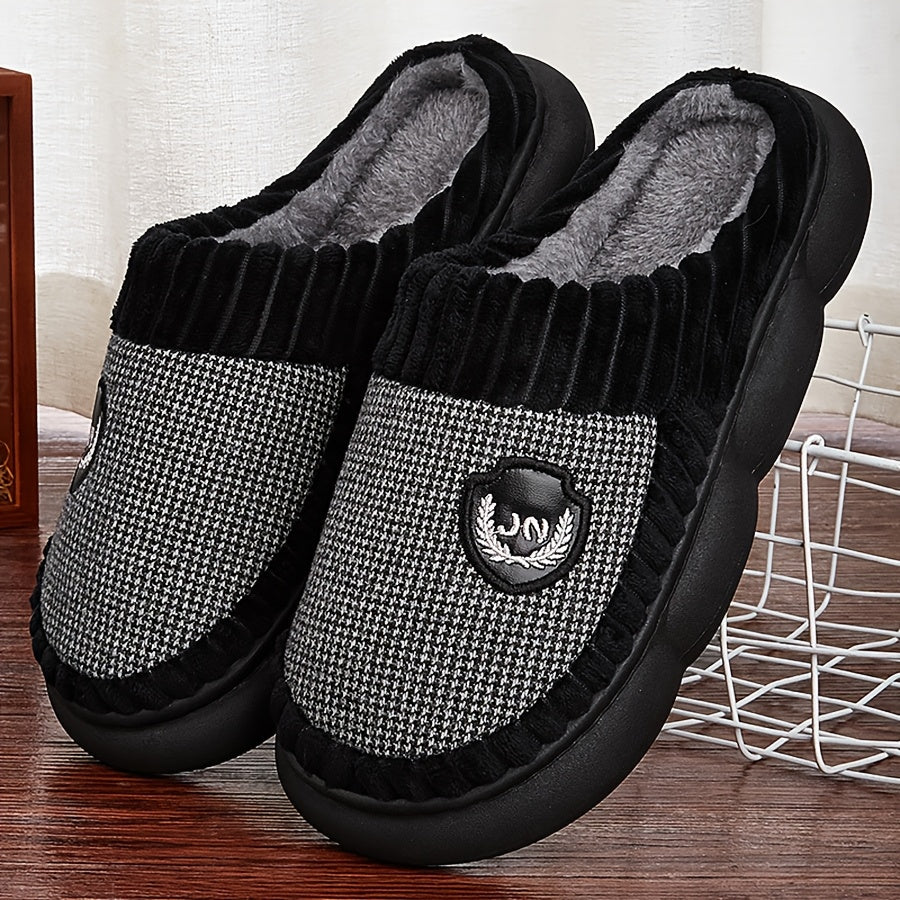 [Cozy Memory Foam Slippers Winter] CYFMYD Men's Cozy Plush Memory Foam Slippers - Breathable, Non-Slip Indoor Shoes for Winter Comfort