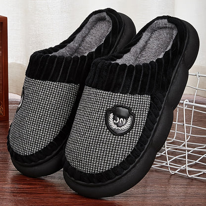 [Cozy Memory Foam Slippers Winter] CYFMYD Men's Cozy Plush Memory Foam Slippers - Breathable, Non-Slip Indoor Shoes for Winter Comfort