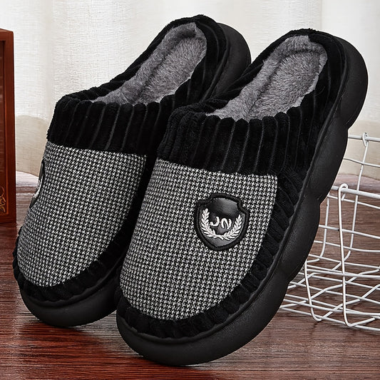 [Cozy Memory Foam Slippers Winter] CYFMYD Men's Cozy Plush Memory Foam Slippers - Breathable, Non-Slip Indoor Shoes for Winter Comfort