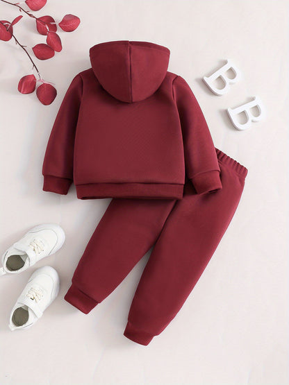 Boys' Casual Hoodie And Long Pants Set for Spring And Autumn, for Outdoor