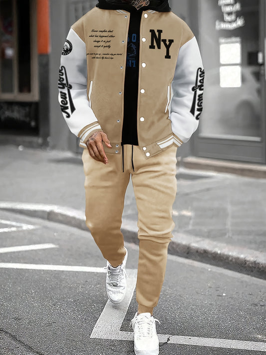 NEW YORK Men's Baseball Uniform Pants - Casual, Street Style NY Suit for Daily Wear