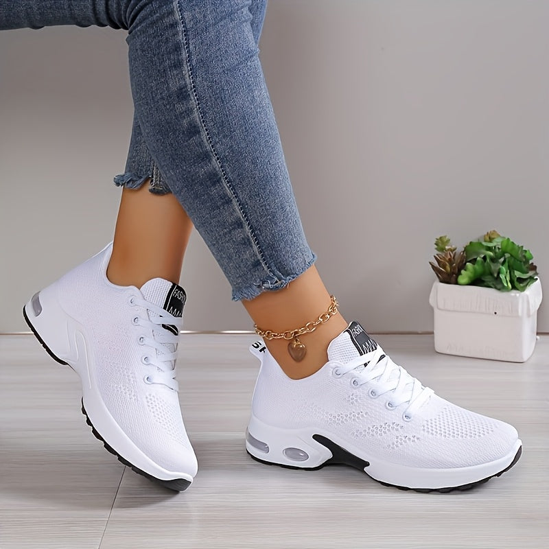 Women's Low-Top Air Cushion Sneakers - Shock Absorbing, Breathable, Lightweight, Comfortable for Outdoor Sports & Daily Wear