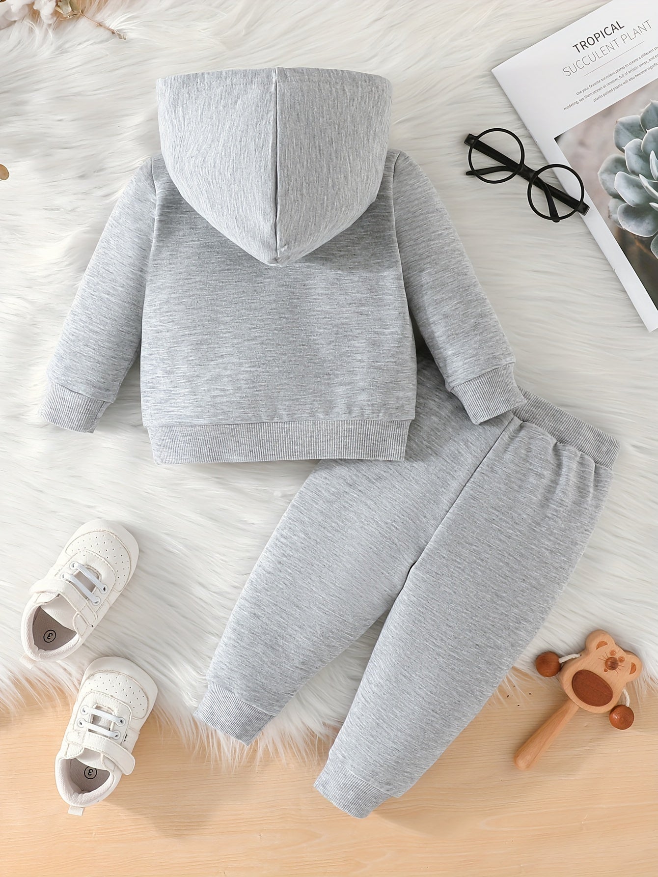 Two-piece Youngsters Boys Fashion Casual Spring and Autumn New Valentine's Day Father's Day Mother's Day Love Love Dad Mom Letter Pattern Long Sleeve Hoodie and Pants Combination Set, Perfect for Outdoor