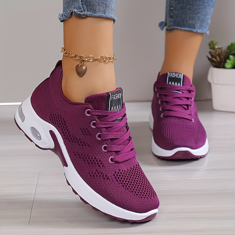 Women's Low-Top Air Cushion Sneakers - Shock Absorbing, Breathable, Lightweight, Comfortable for Outdoor Sports & Daily Wear