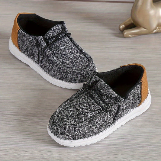 Casual Comfortable Low Top Canvas Shoes For Boys, Breathable Lightweight Loafer Shoes For All Seasons