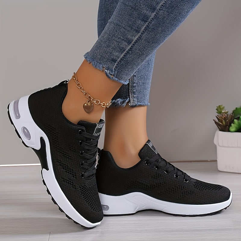 Women's Low-Top Air Cushion Sneakers - Shock Absorbing, Breathable, Lightweight, Comfortable for Outdoor Sports & Daily Wear