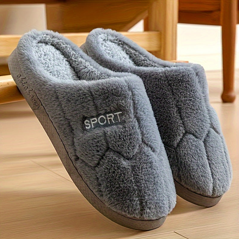 Cozy Winter Slippers for Home: Soft Fabric, Non-Slip PVC Sole, and Warm Inner Lining