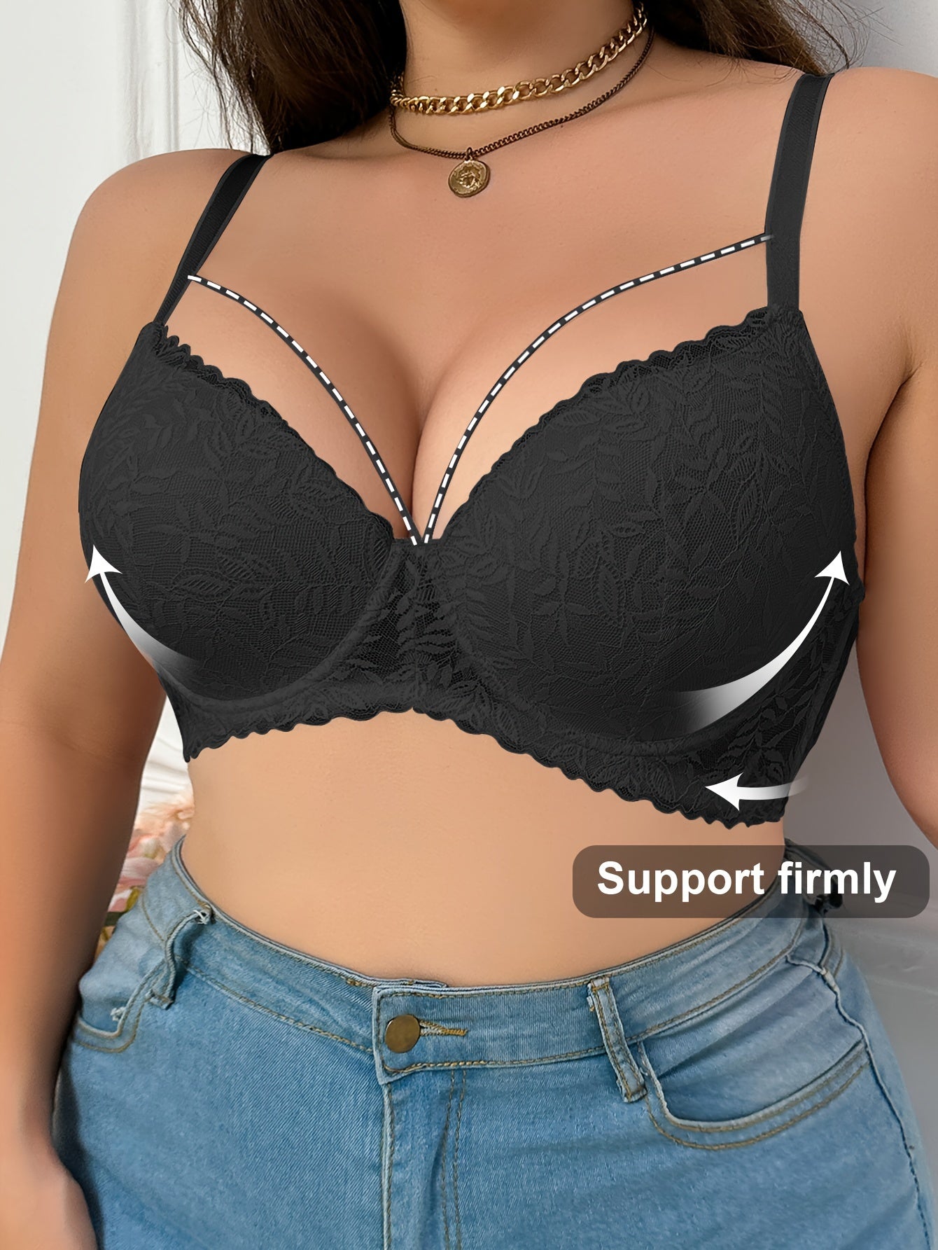 [Large Anti-Sagging Breast Bra] Sexy Beautiful Breast Bra for Women with Steel Ring Large Size Anti-Sagging