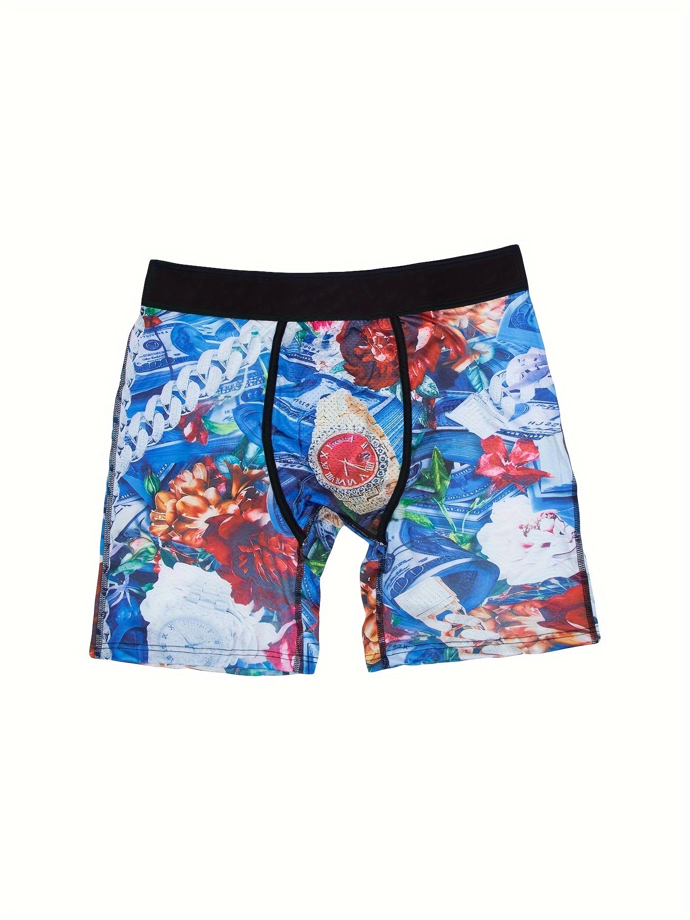 5Pcs Fashionable Print Boxer Shorts for Men - Comfortable, Soft, Breathable, Stylish Underwear with Vibrant Colors and Patterns