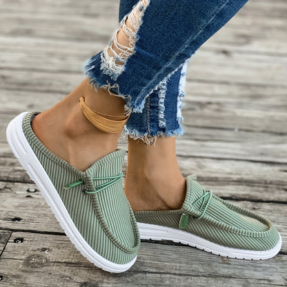 [Soft Beige Slip-On Sneakers] Women's Casual Slip-On Sneakers in Beige - Soft Fabric Upper with Tassel Detail, Round Toe Design, Comfortable PU Cover Sole - Easy Care Hand or Dry Clean for All Seasons, Breathable Slipons|Tass