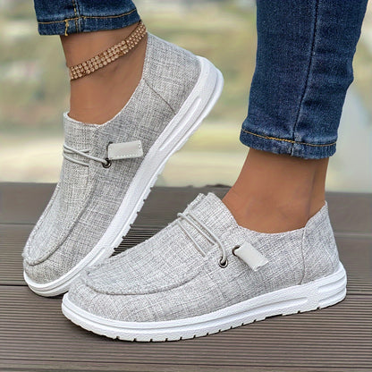 Soft Sole Lightweight Solid Color Loafers - Women's Casual Flat Slip On Walking Shoes - Low-top Daily Footwear