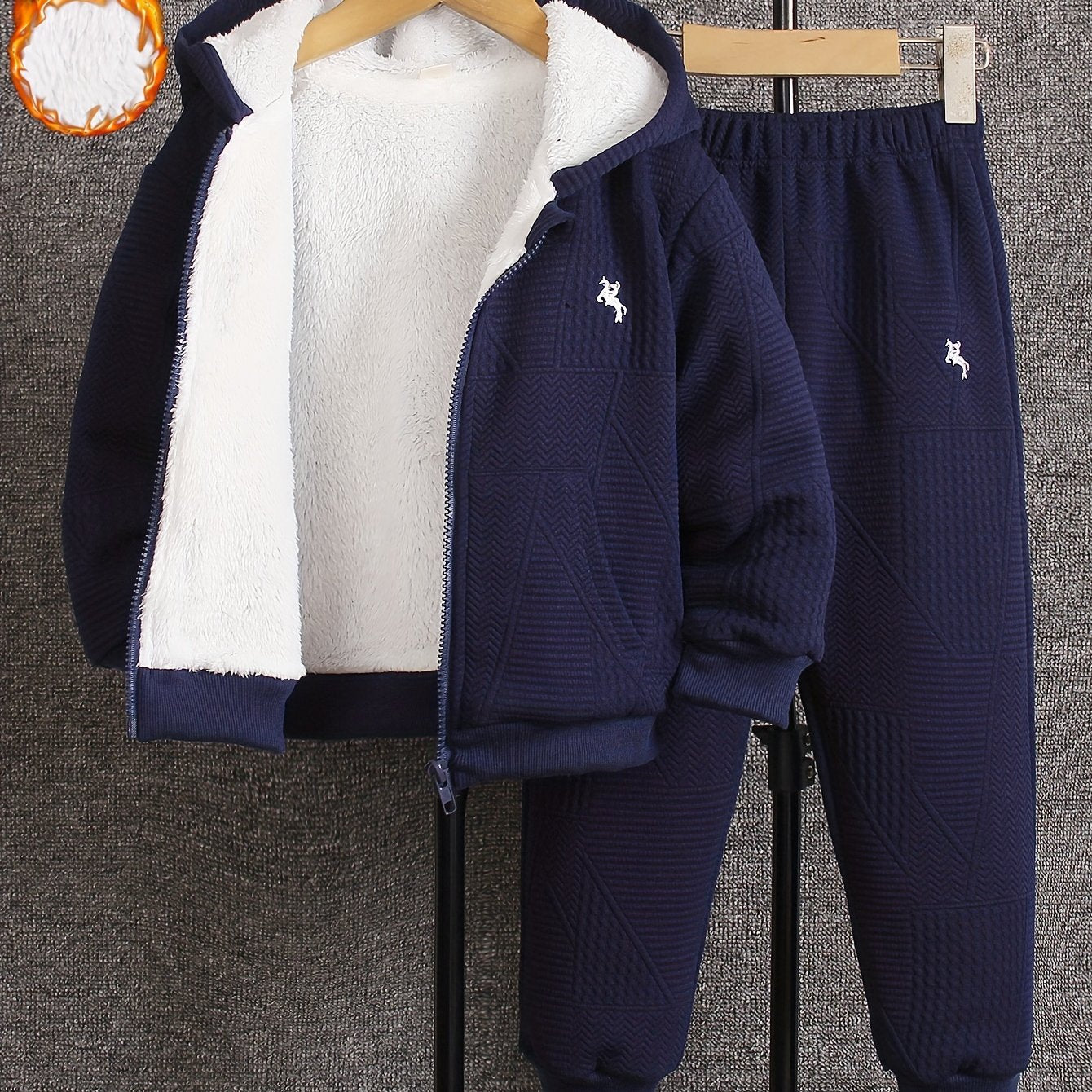 Long Sleeve Warm Fleece Zipper Hoodie & Thin Pants Set, 2-piece Boys Casual Versatile Co Ord Set For Winter Fall, Ideal For Daily And Outdoor Wear