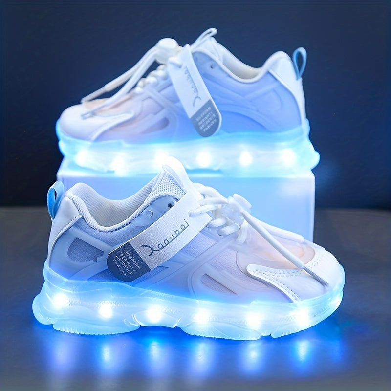 Usb Charging Light Shoes Colorful Sixteen Mode Running Horse Light Shoes Cool Luminous Boys Girls Can Change Color Color Lights Running Sneakers Cartoon Casual Shoelace Light Shoes