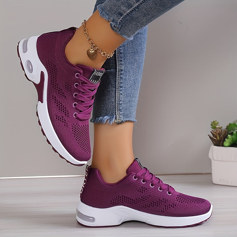 Women's Low-Top Air Cushion Sneakers - Shock Absorbing, Breathable, Lightweight, Comfortable for Outdoor Sports & Daily Wear