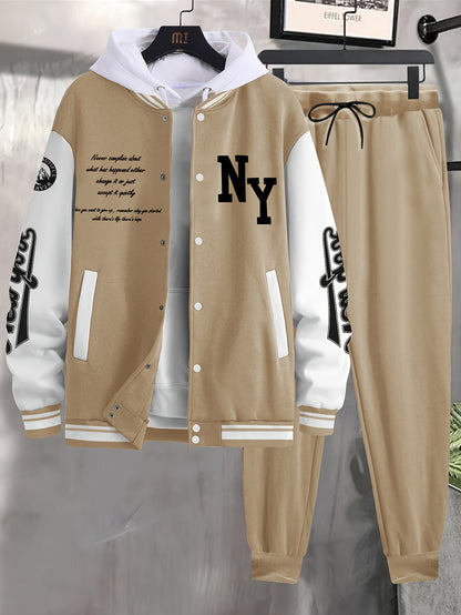 NEW YORK Men's Baseball Uniform Pants - Casual, Street Style NY Suit for Daily Wear