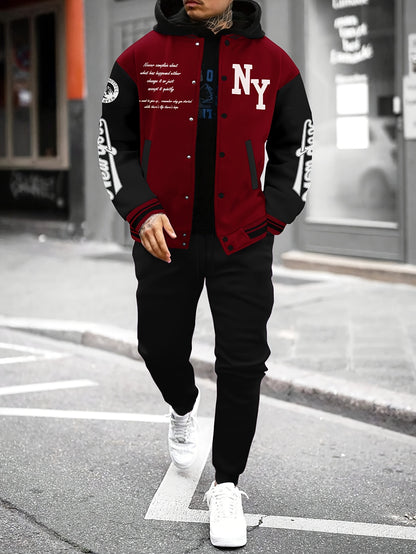 NEW YORK Men's Baseball Uniform Pants - Casual, Street Style NY Suit for Daily Wear