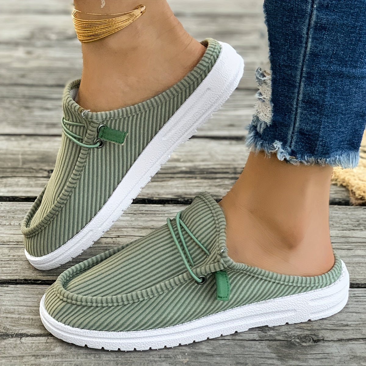 [Soft Beige Slip-On Sneakers] Women's Casual Slip-On Sneakers in Beige - Soft Fabric Upper with Tassel Detail, Round Toe Design, Comfortable PU Cover Sole - Easy Care Hand or Dry Clean for All Seasons, Breathable Slipons|Tass