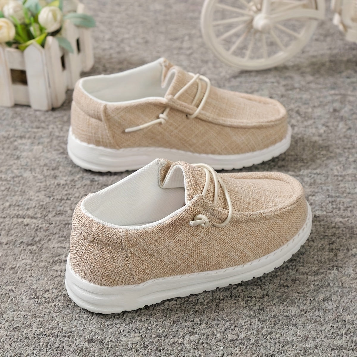 Casual Comfortable Solid Color Low Top Canvas Shoes For Boys, Breathable Lightweight Loafer Shoes For All Seasons