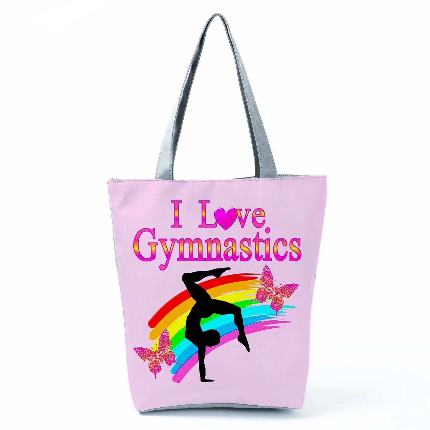 Gift Reusable Tote Watercolor Ballet Dancer Art Print Shoulder Bag Girls Gymnast Casual Women Handbags Travel Eco Shopping Bags