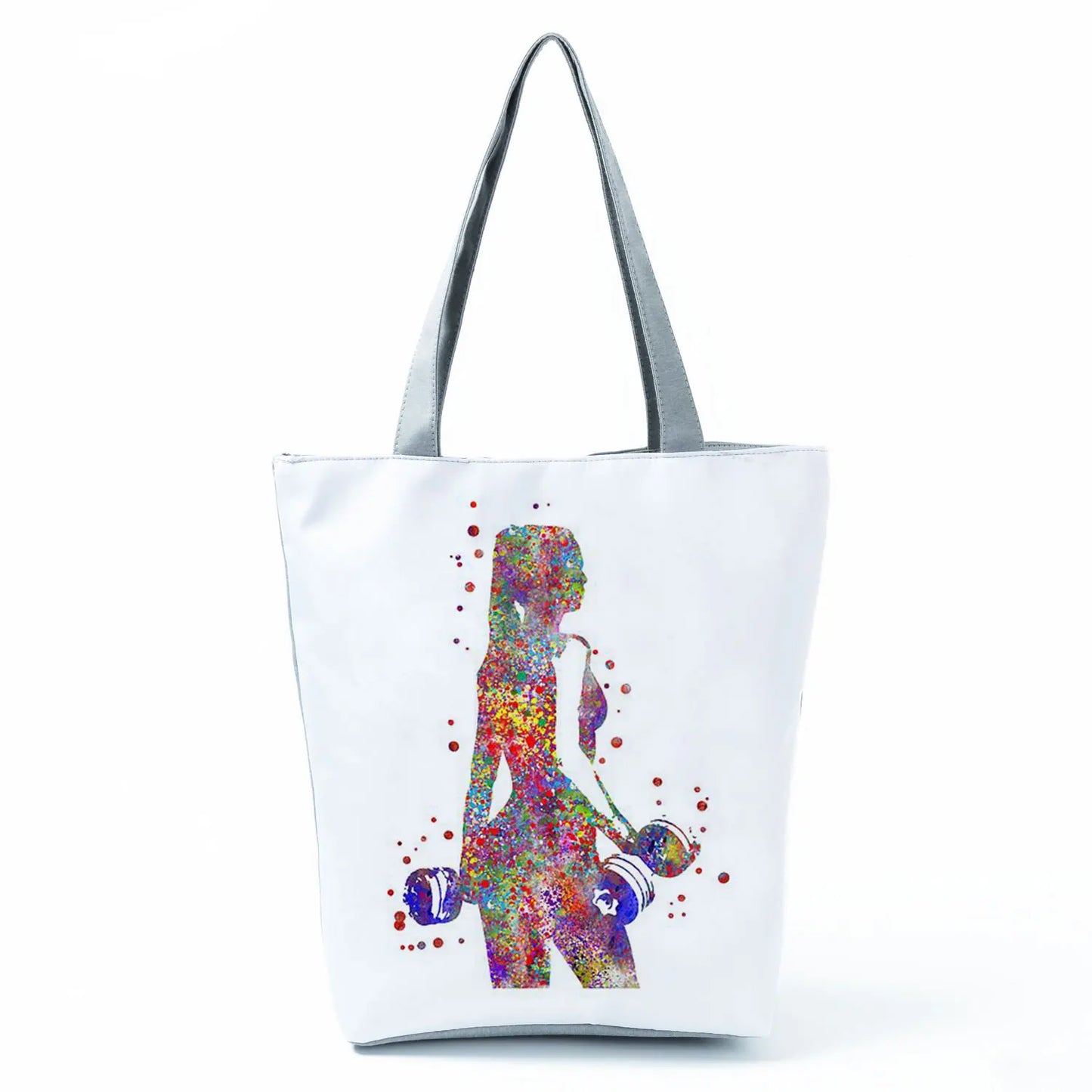 Gift Reusable Tote Watercolor Ballet Dancer Art Print Shoulder Bag Girls Gymnast Casual Women Handbags Travel Eco Shopping Bags