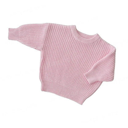 Pastel Colour Oversized Chunky Knit Baby Jumper Kids Slouchy Sweatersuit Cable Knitting Boys Girls Toddler Sweater