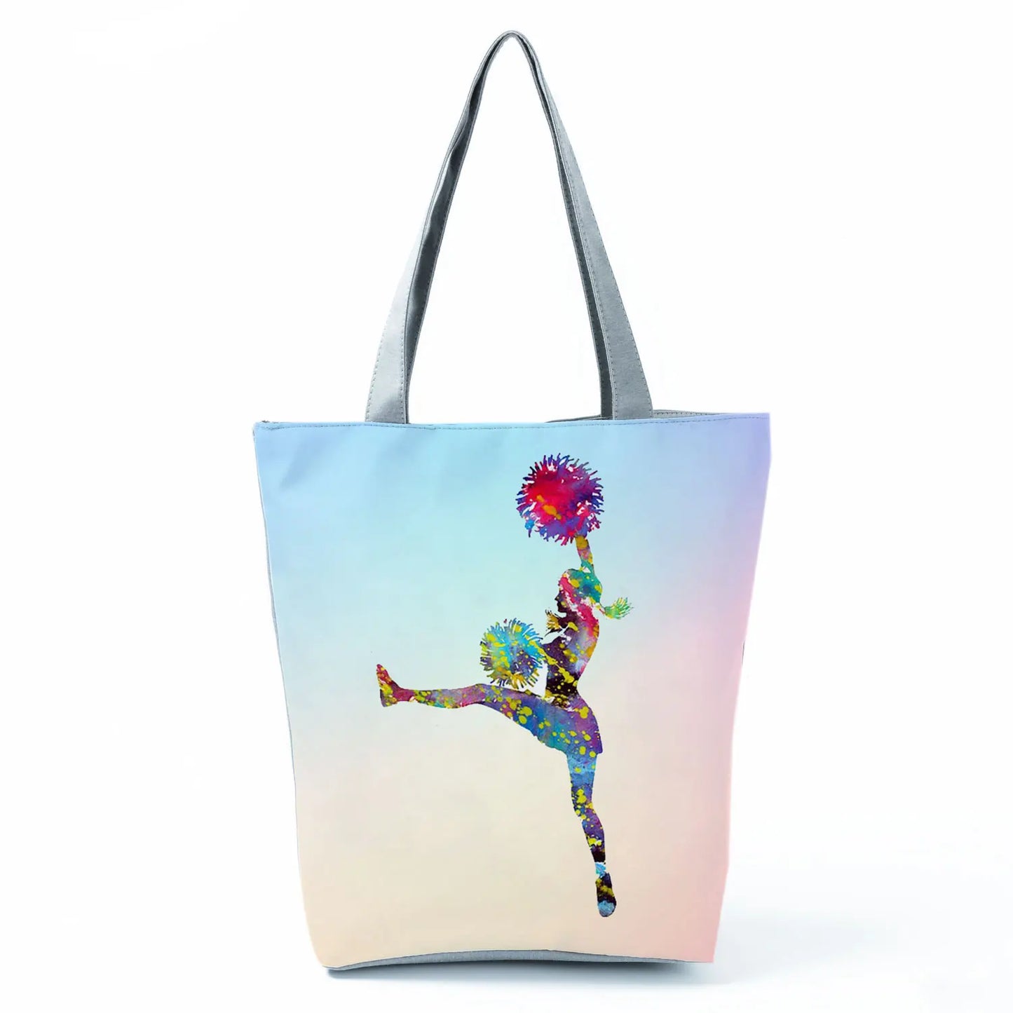 Gift Reusable Tote Watercolor Ballet Dancer Art Print Shoulder Bag Girls Gymnast Casual Women Handbags Travel Eco Shopping Bags