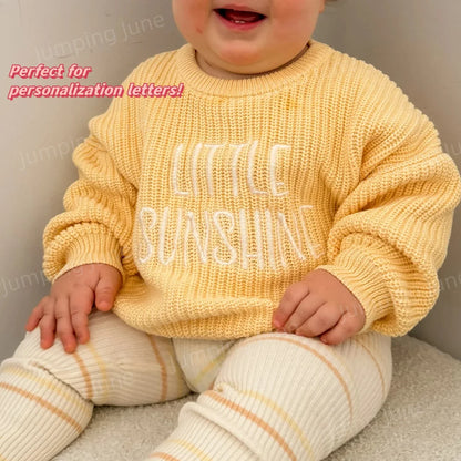 Pastel Colour Oversized Chunky Knit Baby Jumper Kids Slouchy Sweatersuit Cable Knitting Boys Girls Toddler Sweater