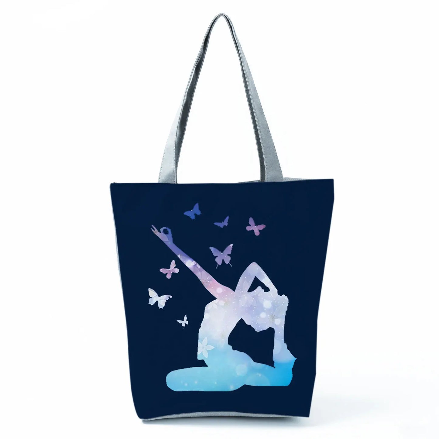 Gift Reusable Tote Watercolor Ballet Dancer Art Print Shoulder Bag Girls Gymnast Casual Women Handbags Travel Eco Shopping Bags