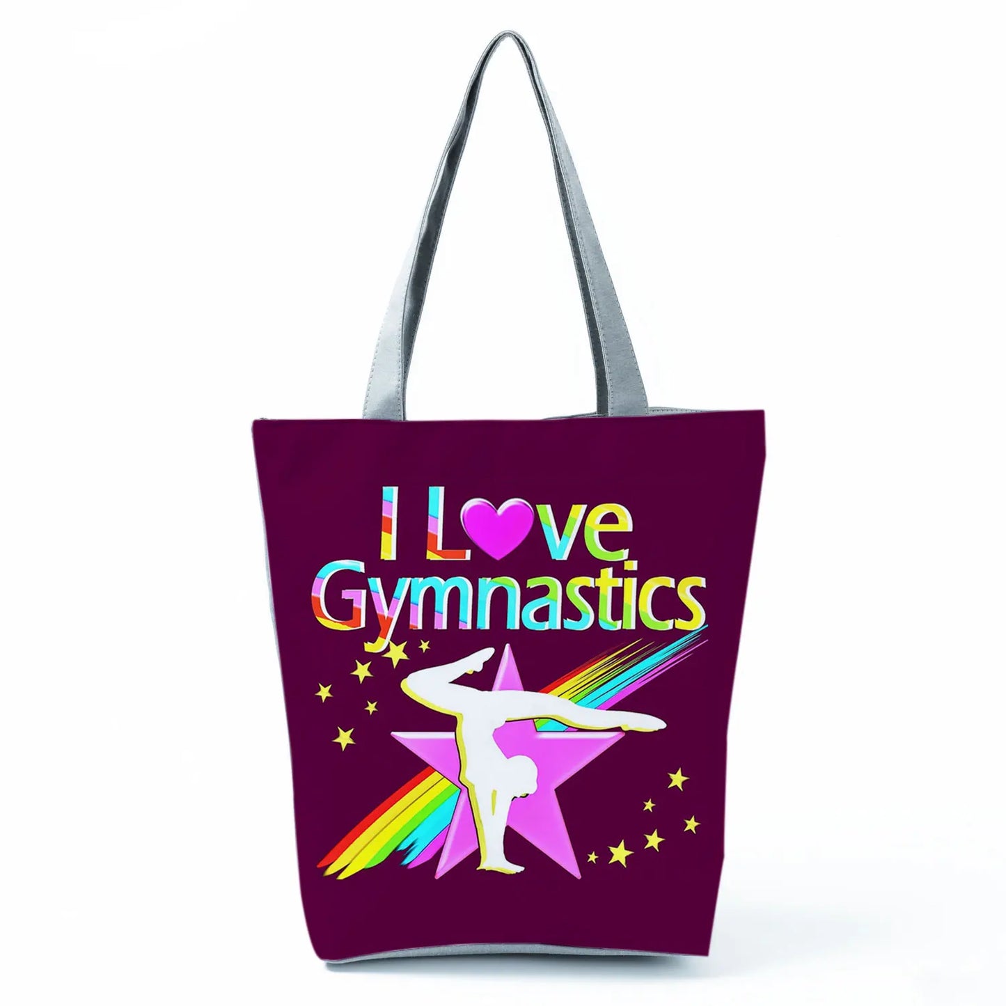 Gift Reusable Tote Watercolor Ballet Dancer Art Print Shoulder Bag Girls Gymnast Casual Women Handbags Travel Eco Shopping Bags