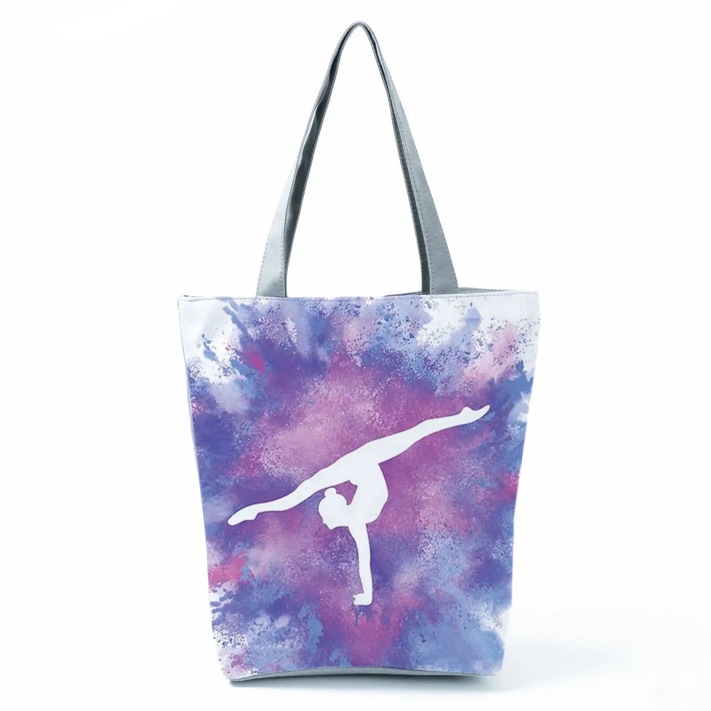 Gift Reusable Tote Watercolor Ballet Dancer Art Print Shoulder Bag Girls Gymnast Casual Women Handbags Travel Eco Shopping Bags