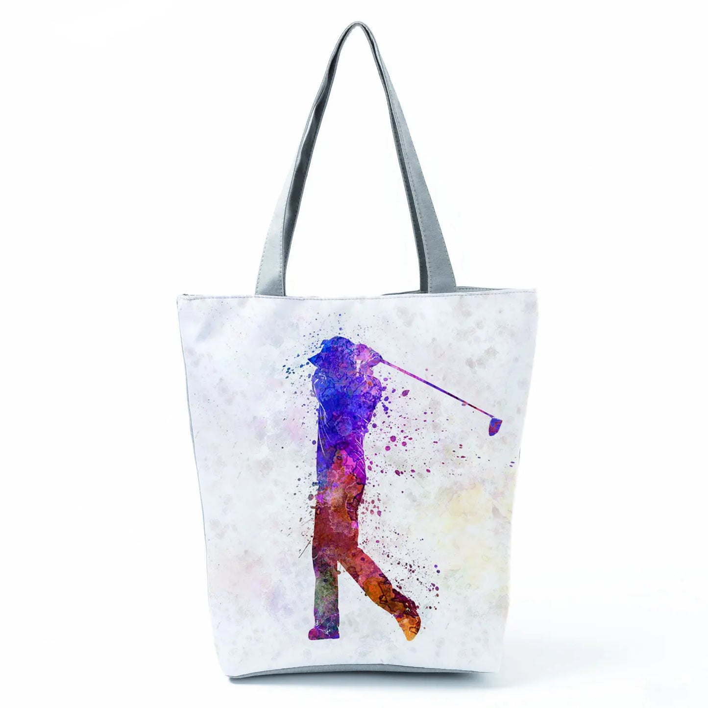 Gift Reusable Tote Watercolor Ballet Dancer Art Print Shoulder Bag Girls Gymnast Casual Women Handbags Travel Eco Shopping Bags