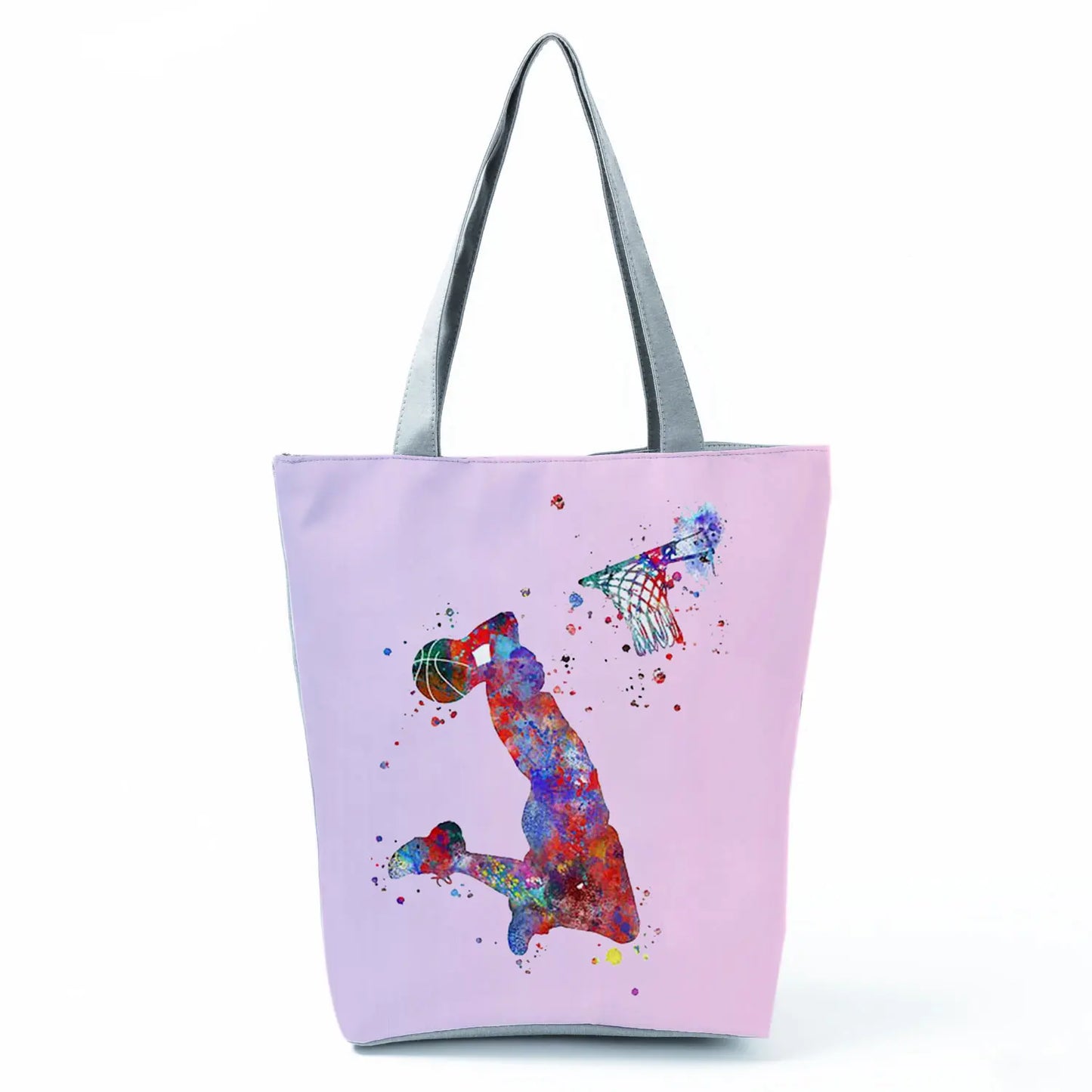 Gift Reusable Tote Watercolor Ballet Dancer Art Print Shoulder Bag Girls Gymnast Casual Women Handbags Travel Eco Shopping Bags