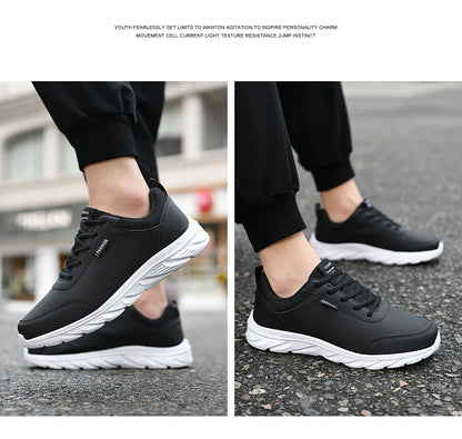 2024 New Men's Sneakers Fashion Leather Men's Casual Shoes Outdoor Jogging Training Shoes High-Quality Comfortable Men's Shoes