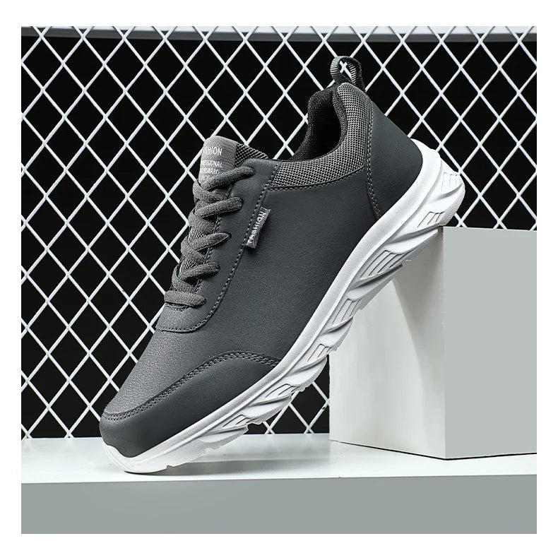 2024 New Men's Sneakers Fashion Leather Men's Casual Shoes Outdoor Jogging Training Shoes High-Quality Comfortable Men's Shoes