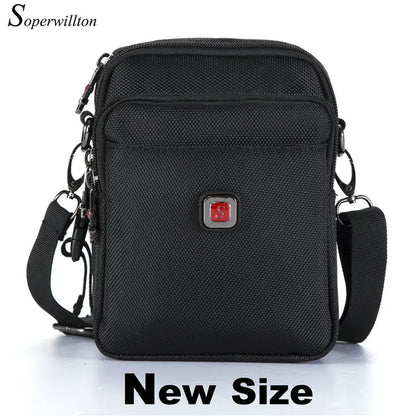 Soperwillton Men's Bag Crossbody Bag Messenger Waterproof Purse Oxford 1680D Zipper Shoulder Bag For Male Versatile Style 1052#