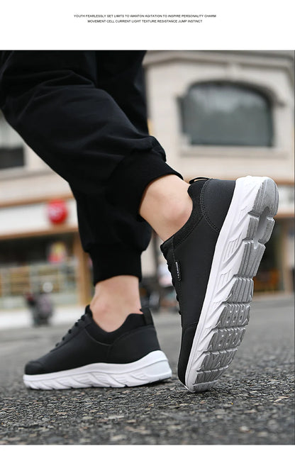 2024 New Men's Sneakers Fashion Leather Men's Casual Shoes Outdoor Jogging Training Shoes High-Quality Comfortable Men's Shoes