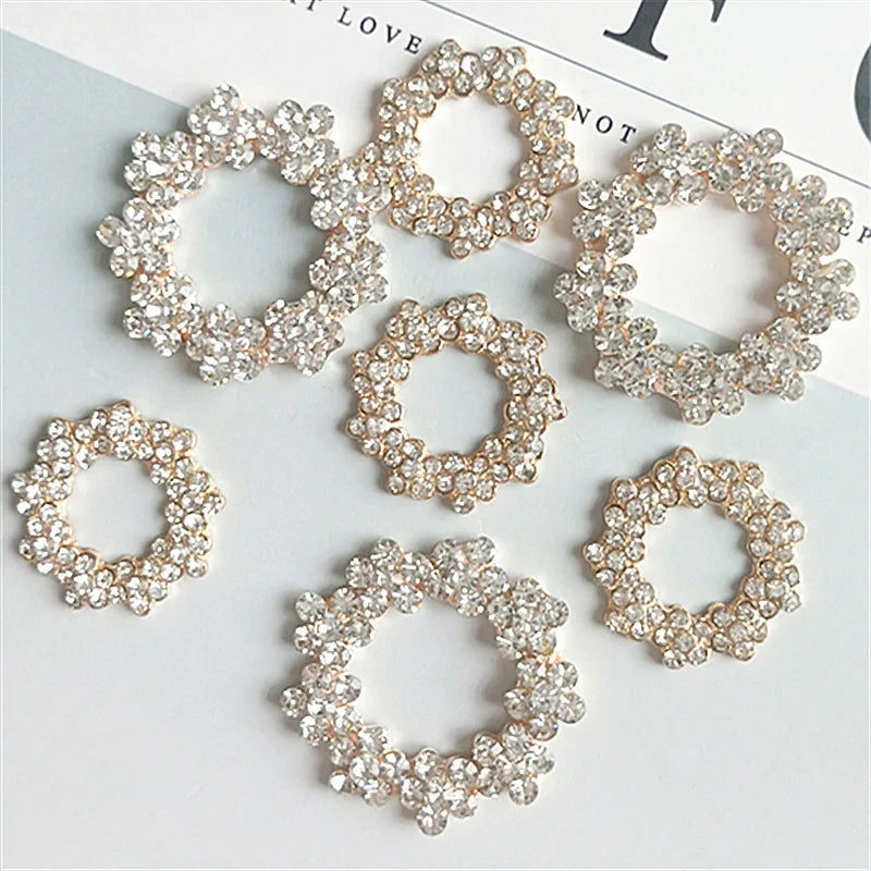 5 PCS DIY handmade hair accessories brooch silk scarf buckle decoration jewelry wreath flower alloy accessories