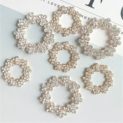 5 PCS DIY handmade hair accessories brooch silk scarf buckle decoration jewelry wreath flower alloy accessories