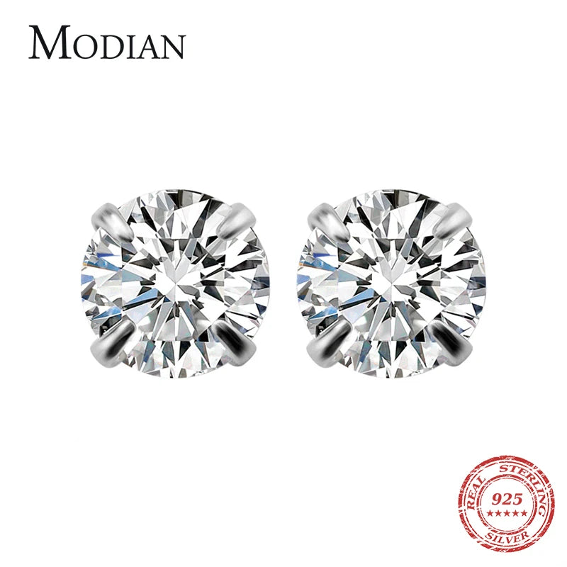 Free shipping 2021 new arrival hot sell super shiny zircon 925 sterling silver ladiesstud earrings jewelry wholesale RJ126