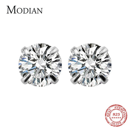 Free shipping 2021 new arrival hot sell super shiny zircon 925 sterling silver ladiesstud earrings jewelry wholesale RJ126