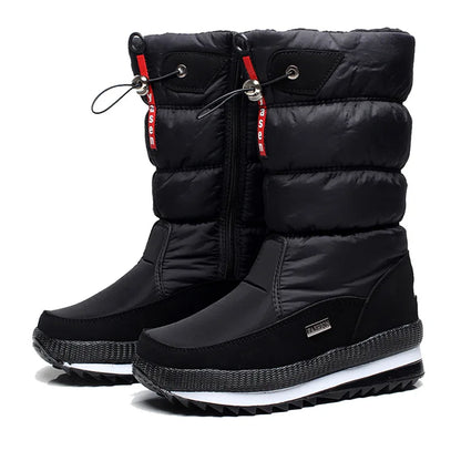 Men Boots platform women snow boots for men thick plush waterproof slip resistant winter Adult shoes Plus size 34 - 47 2019