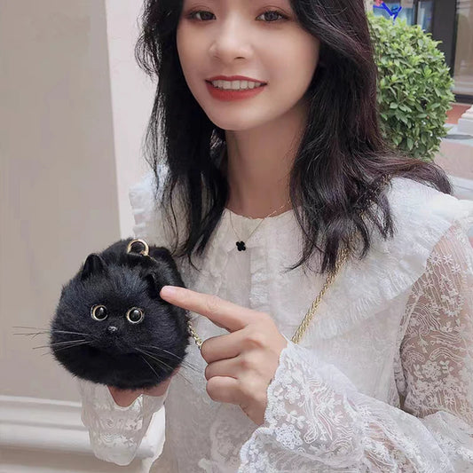 Luxury Mini Bag High Quality Female Bag Cute Black Cat Women's Leather Handbags Fashion Women's Bag 2023 Crossbody Shoulder Bags