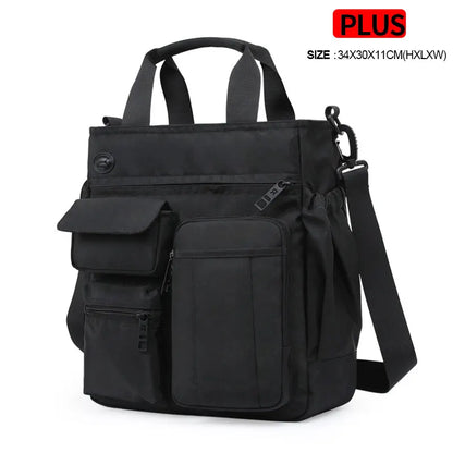 Men Shoulder Messenger Bag Headphone Hole Waterproof Crossbody Bag Nylon Travel Handbag Large Capacity Storage Work Bags XA666C